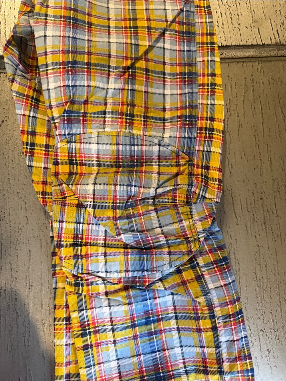 RAW Yellow Plaid Shorts 3d tapered - Picture 6 of 9